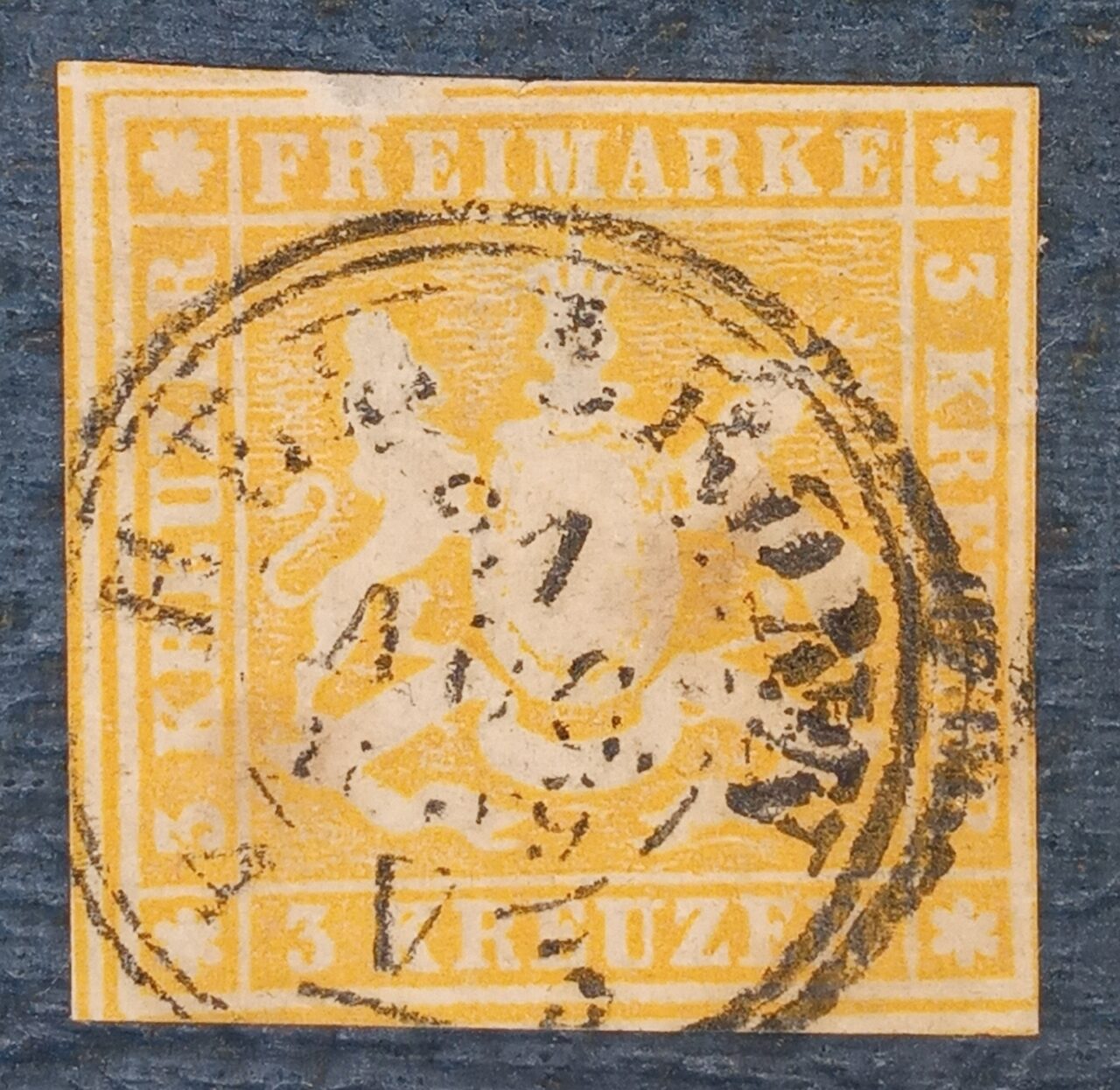| Casa do Colecionador ALEMANHA - WURTTEMBERG - OLD GERMANY Mi #12 3Kr - 1859