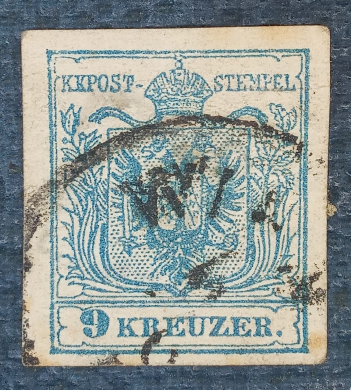 | Casa do Colecionador AUSTRIA - MONARQUIA - selo stamp scott # 5 - 9Kr - 1850