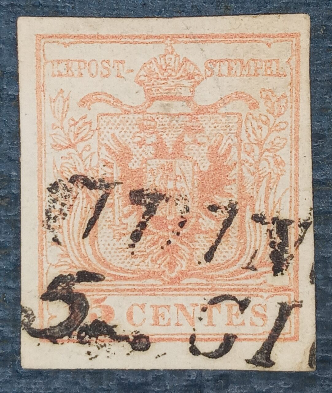 | Casa do Colecionador AUSTRIA - VENEZA LOMBARDIA - selo stamp scott #5- 15s - 1850
