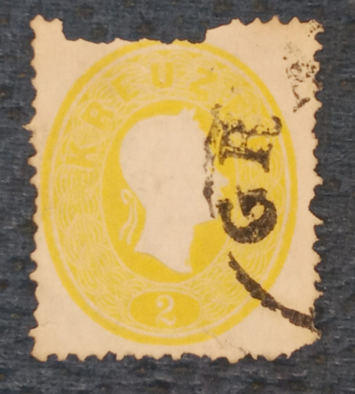 | Casa do Colecionador AUSTRIA - MONARQUIA - selo stamp scott #12 - 2Kr - 1860-61