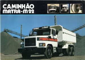 Folder Propaganda Antiga Caminhao Matra M-22 Basculante 1987