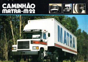 Folder Propaganda Antiga Caminhao Matra M-22 Bau 1987