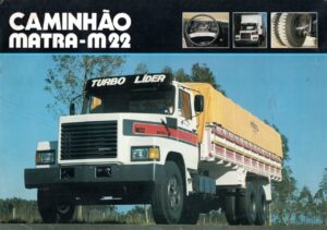 Folder Propaganda Antiga Caminhao Matra M-22 Carga Seca 1987