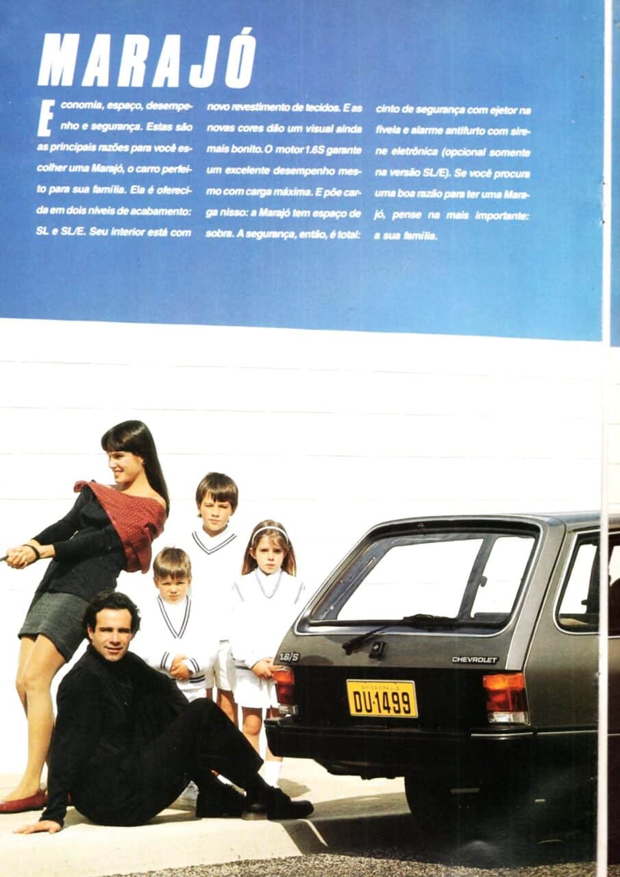 | Casa do Colecionador Folder Propaganda Antiga Chevrolet Chevette E Marajo - 1989