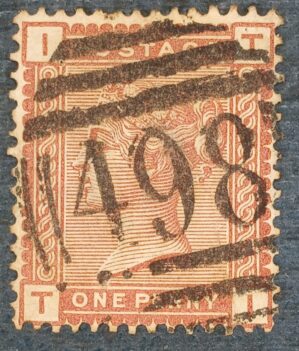 INGLATERRA - GRÃ BRETANHA - selo stamp Scott #79 1p QUEEN VICTORIA , Wmk 30, 1880-81, 14