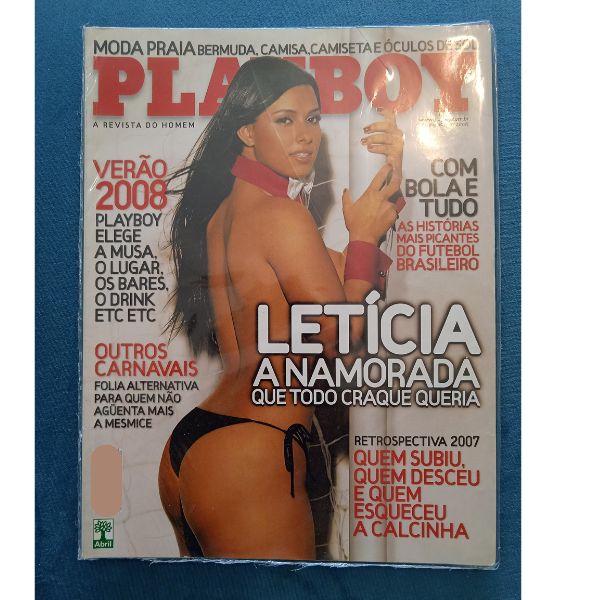 | Casa do Colecionador Playboy Leticia - A Namorada do Craque - Revista Lacrada - No. 392. Ano 2008