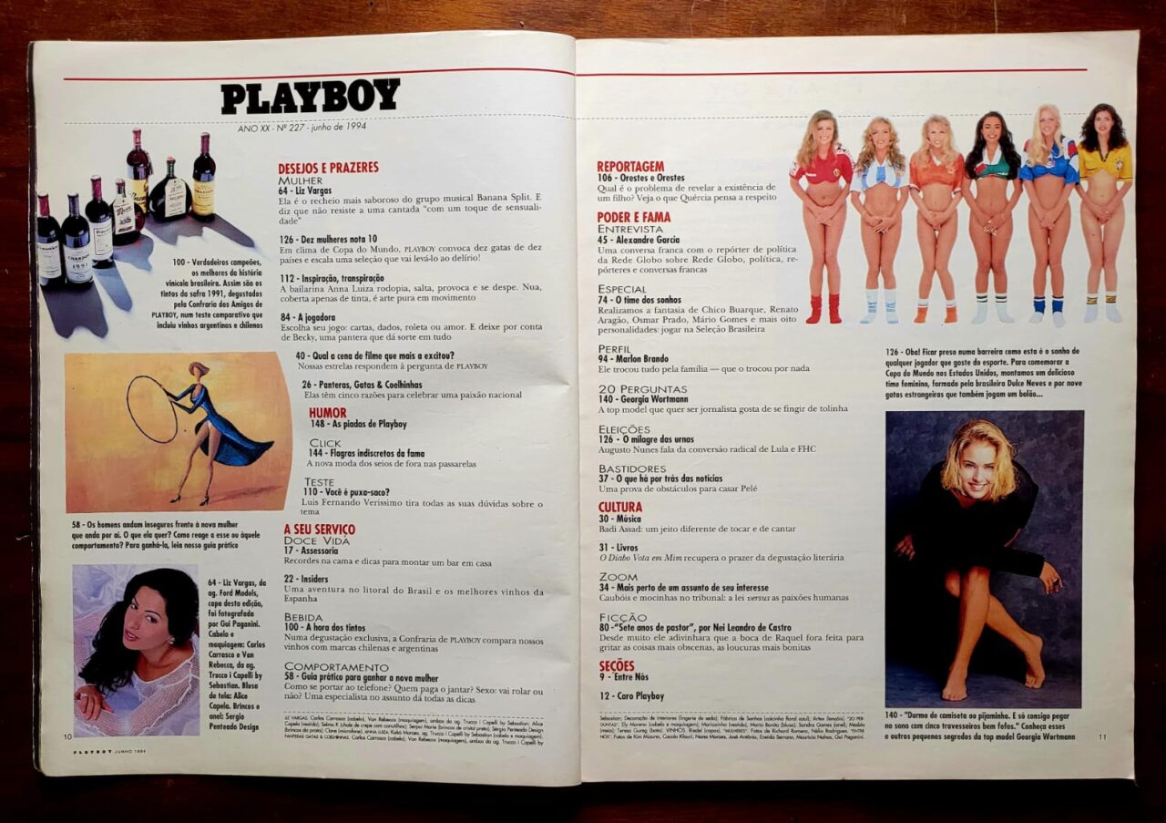 | Casa do Colecionador Playboy No 227 Junho 1994 Liz Vargas Banana Split Revista Com Poster 2