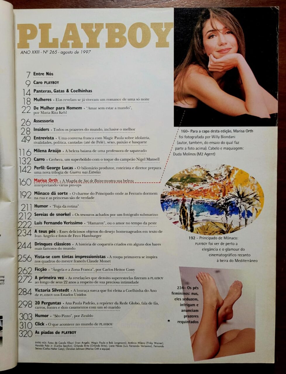 | Casa do Colecionador Playboy Nº 265 - Marisa Orth (Revista com Pôster) Edição de 22º Aniversário - Agosto 1997