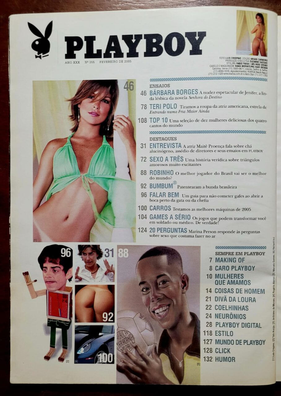 | Casa do Colecionador Playboy Nº 355 - Bárbara Borges (Revista com Pôster) Fevereiro 2005