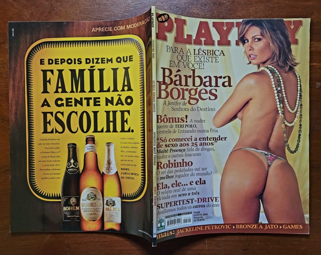 | Casa do Colecionador Playboy Nº 355 - Bárbara Borges (Revista com Pôster) Fevereiro 2005