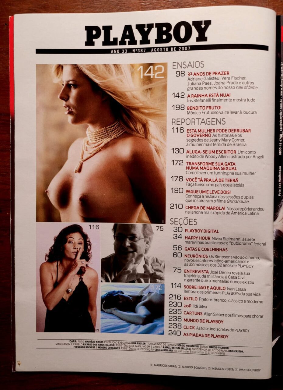| Casa do Colecionador Playboy No 387 Agosto 2007 Iris Stefanelli Do Bbb 7 Edicao De Aniversario 32 Anos Revista Com Poster 2