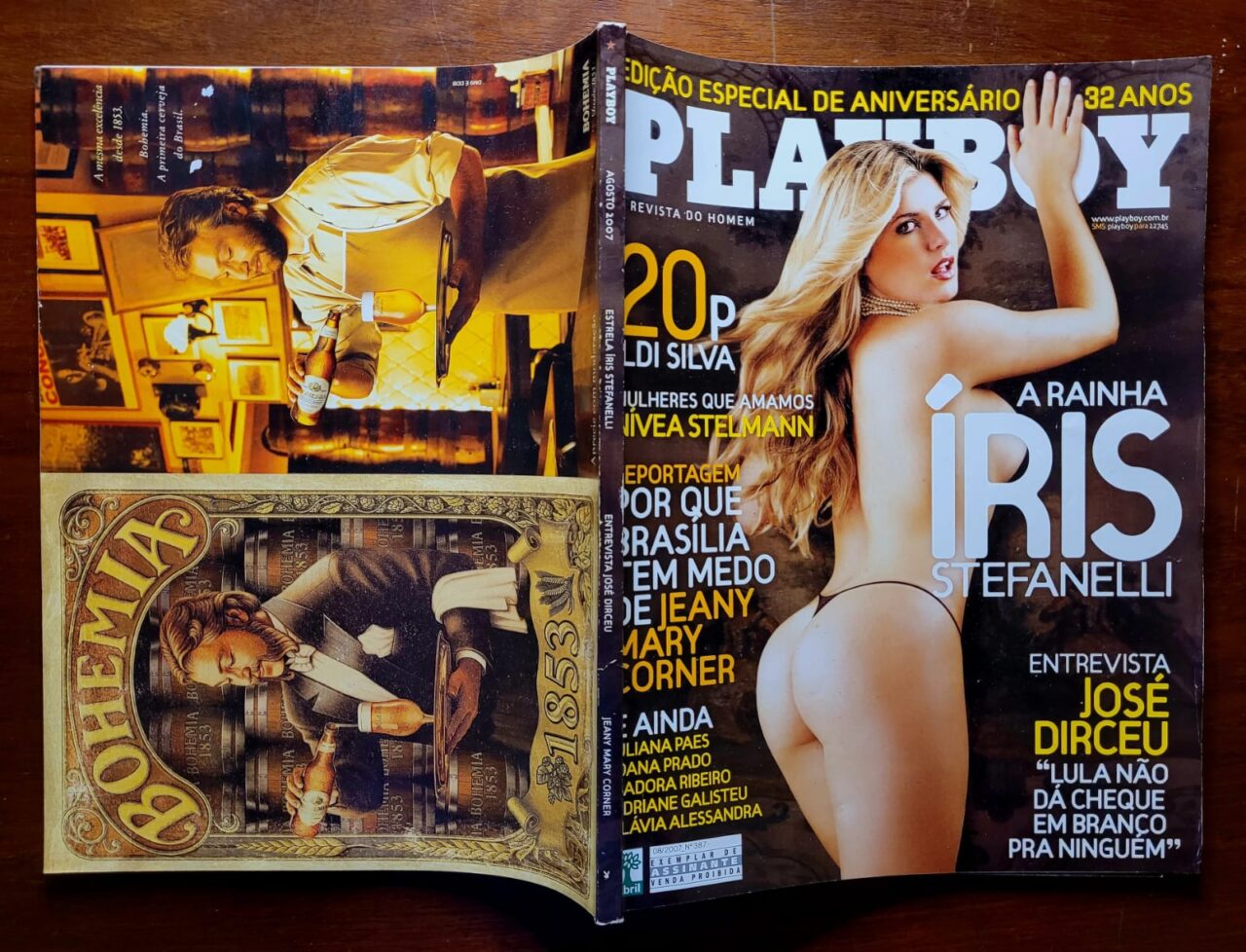 | Casa do Colecionador Playboy No 387 Agosto 2007 Iris Stefanelli Do Bbb 7 Edicao De Aniversario 32 Anos Revista Com Poster 3