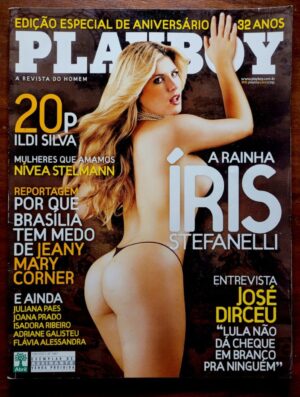 Playboy No 387 Agosto 2007 Iris Stefanelli Do Bbb 7 Edicao De Aniversario 32 Anos Revista Com Poster