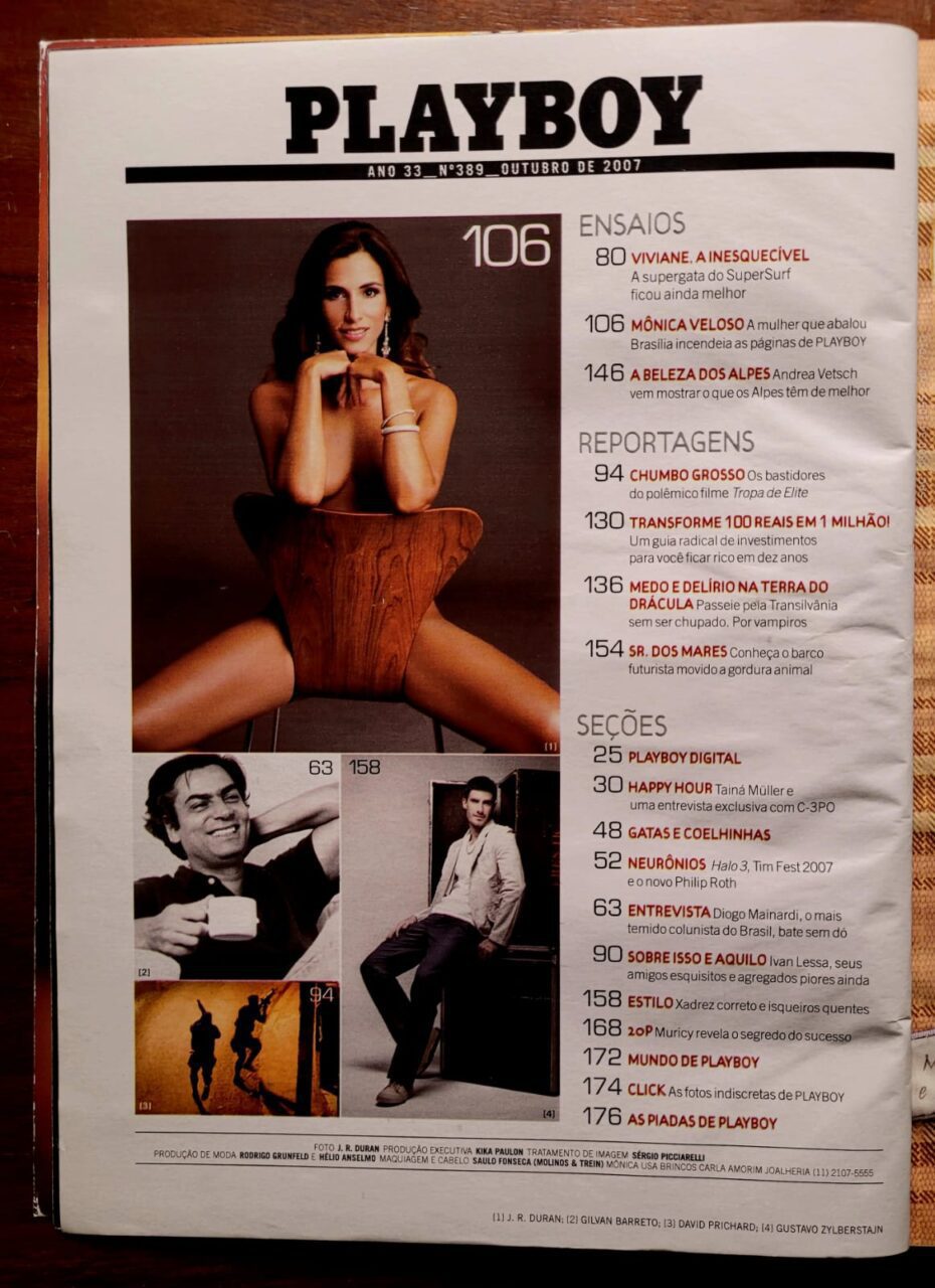 | Casa do Colecionador Playboy No 389 Outubro 2007 Monica Veloso A Mulher Que Abalou A Republica Revista Com Poster 2