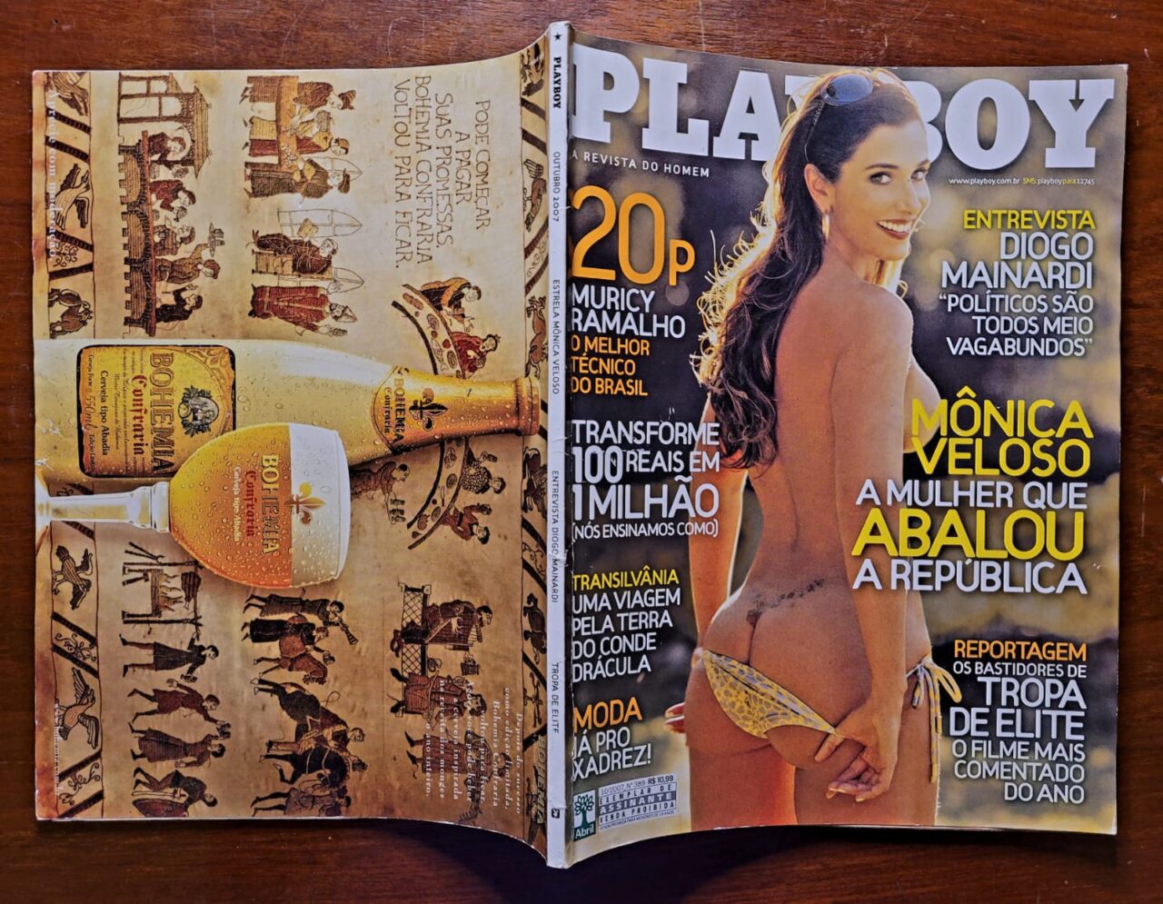| Casa do Colecionador Playboy No 389 Outubro 2007 Monica Veloso A Mulher Que Abalou A Republica Revista Com Poster 3