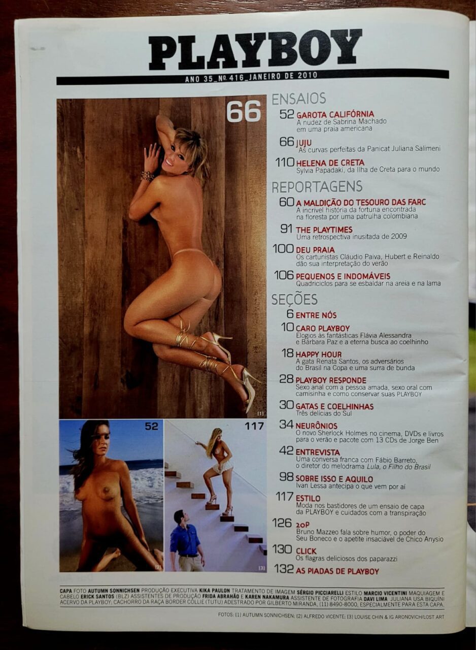 | Casa do Colecionador Playboy No 416 Janeiro 2010 Juju Salimeni Panico Na Tv Revista Com Poster 2