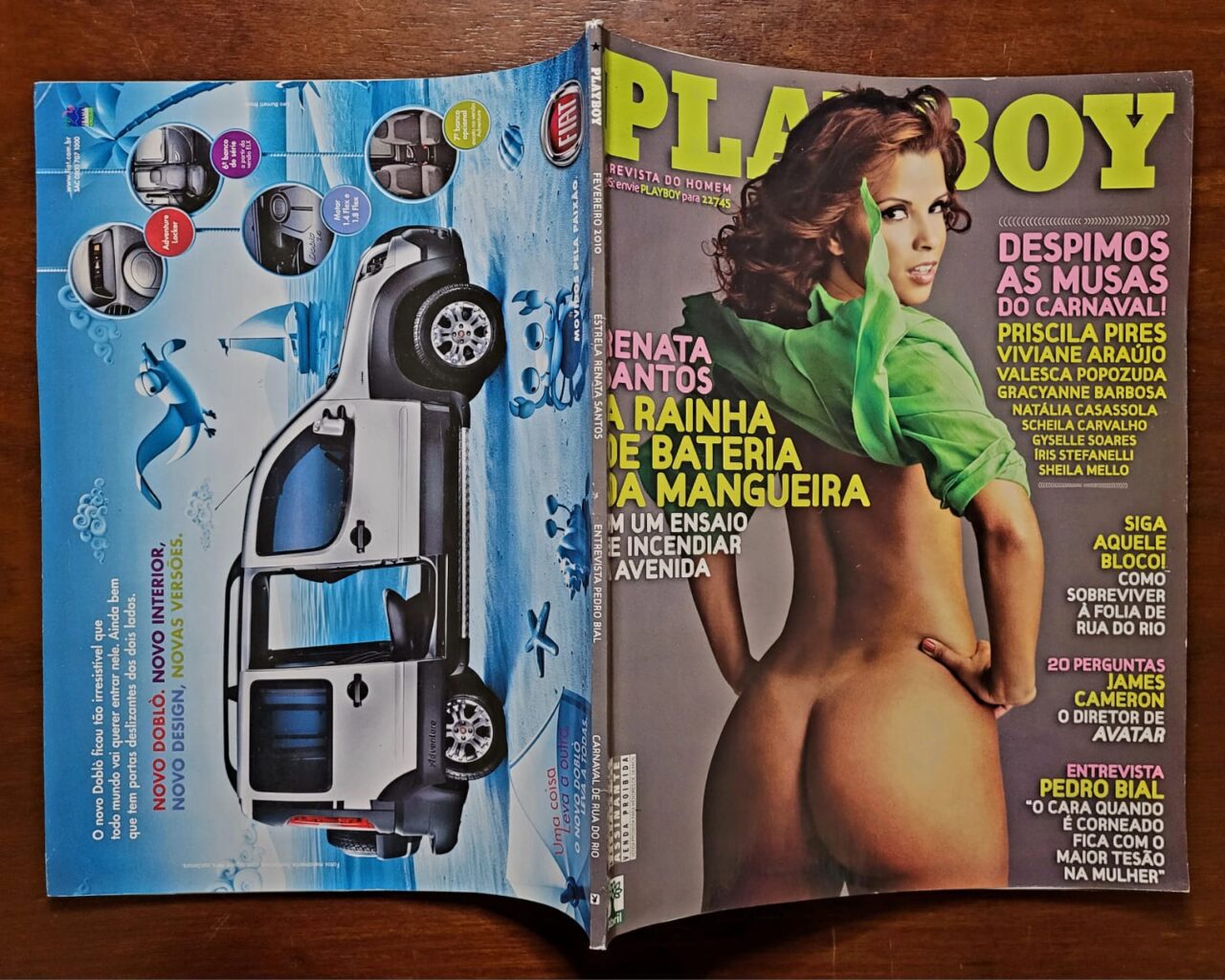 | Casa do Colecionador Playboy No 417 Fevereiro 2010 Renata Santos Rainha De Bateria Da Mangueira Revista Com Poster 3