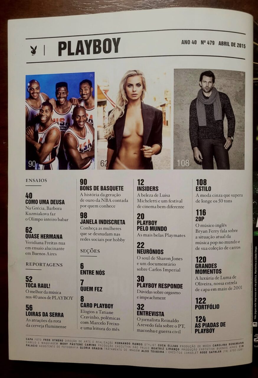 | Casa do Colecionador Playboy No 479 Abril 2015 Veridiana Freitas Revista Com Poster 2