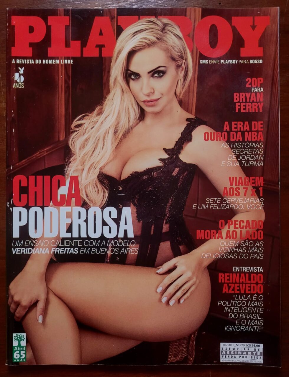 | Casa do Colecionador Playboy No 479 Abril 2015 Veridiana Freitas Revista Com Poster