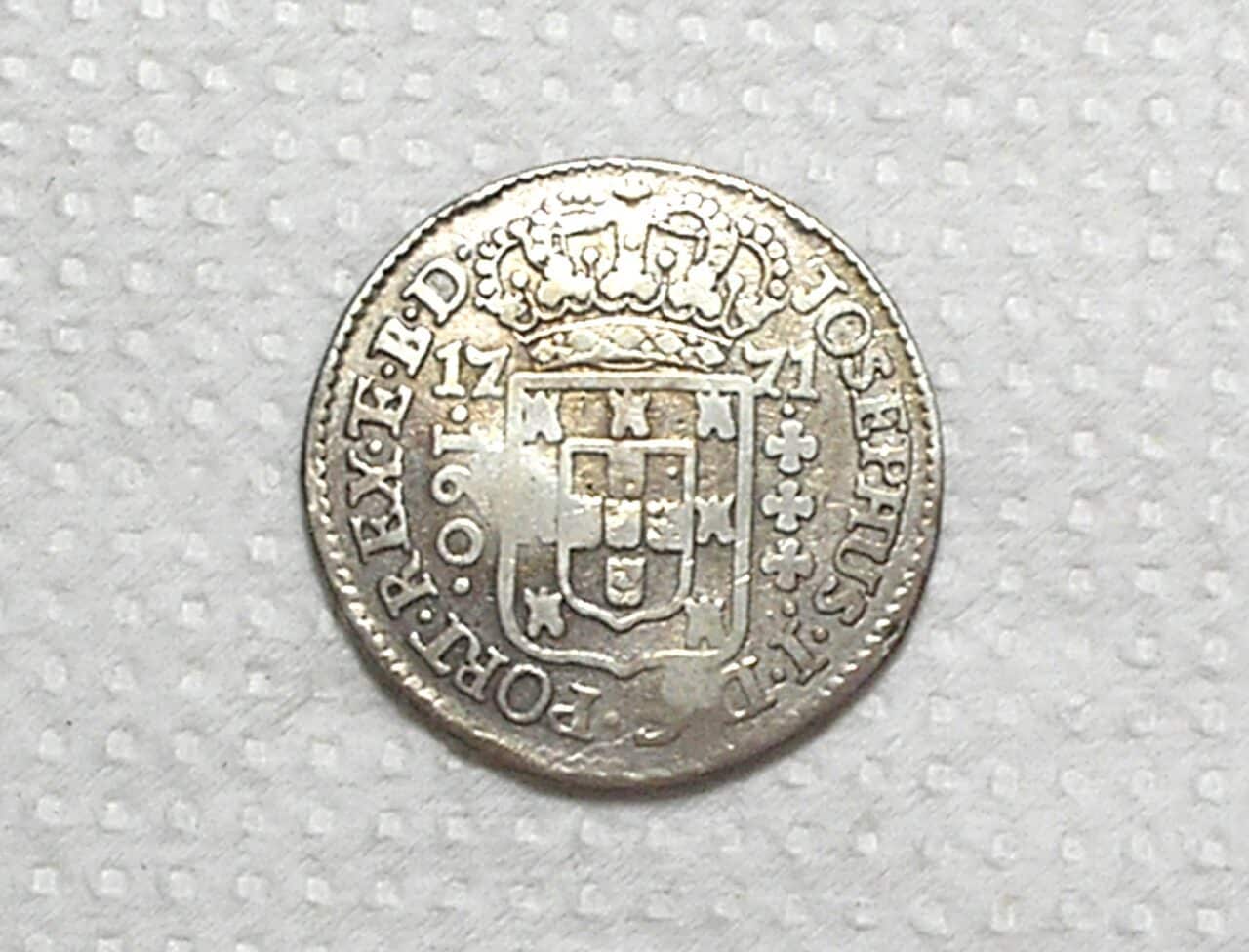 | Casa do Colecionador 160 Réis - 1771 / Subq / Variante 6a / Prata / Escassa / Mbc / box100m