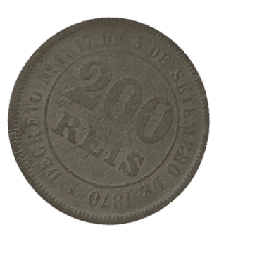| Casa do Colecionador 200 Réis 1875 pç chave/escassa Sku 2231