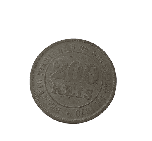 | Casa do Colecionador 200 Réis 1875 pç chave/escassa Sku 2231