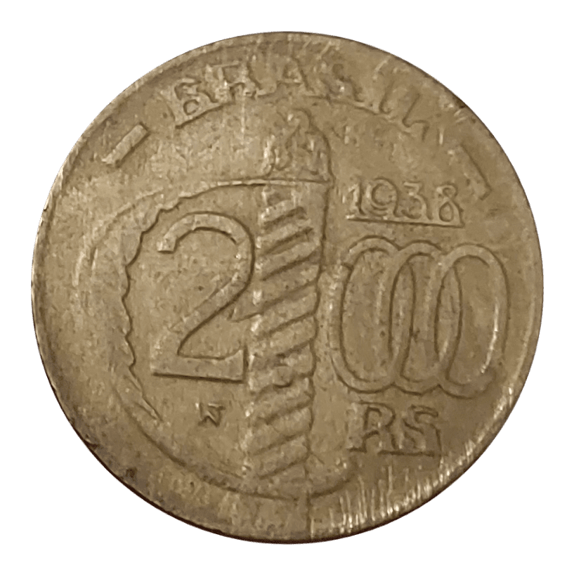 | Casa do Colecionador 2000 Réis 1938 Poligonal Sku 2220