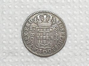 80 Réis - 1768 / Corôa Baixa / Subq / Variante 8a / Prata / Mbc/S / box100m