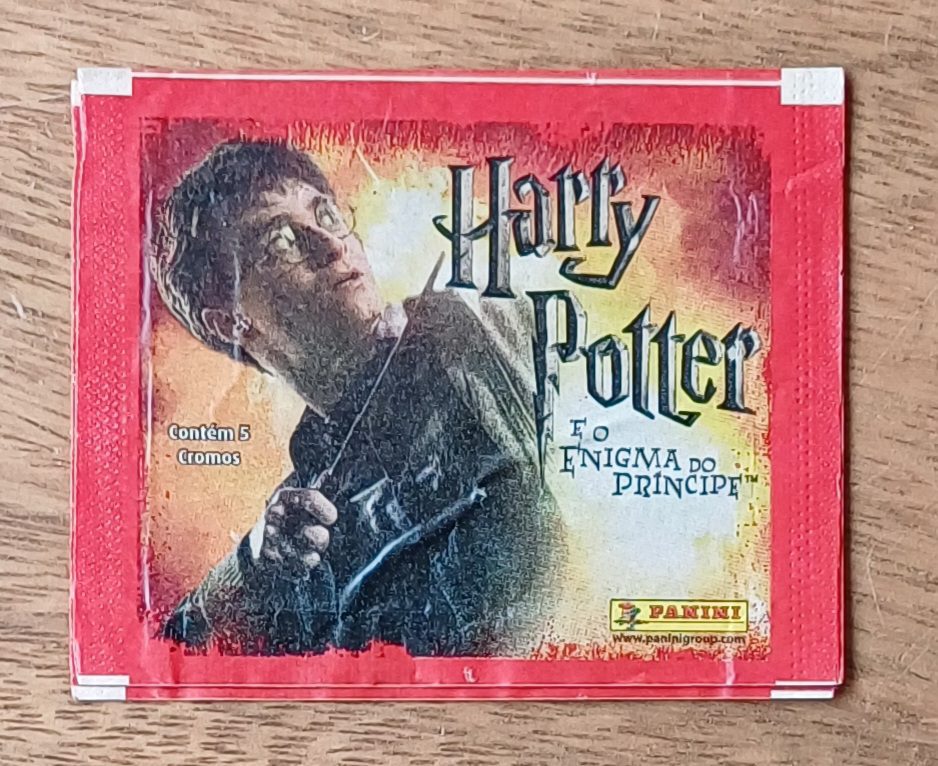 | Casa do Colecionador Envelope vazio Figurinhas Panini Harry Potter Enigma do príncipe.
