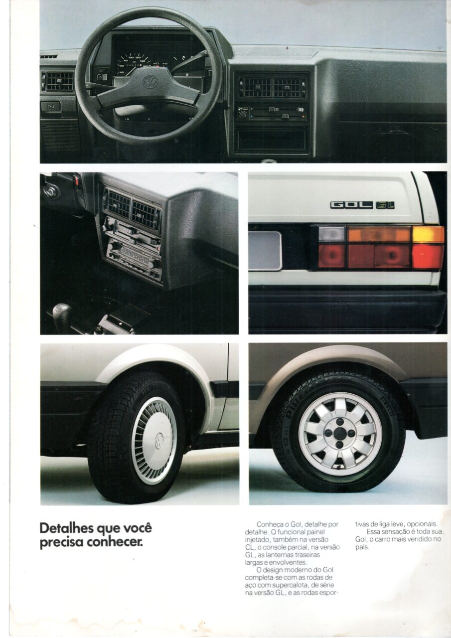 | Casa do Colecionador Folder Propaganda De Concessionaria VW Gol Gl Cl - 1988