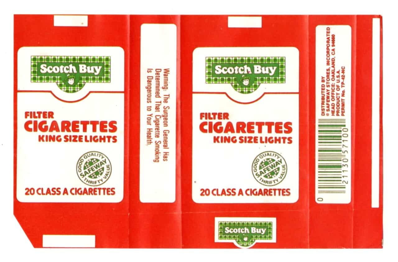 | Casa do Colecionador Maço Carteira Embalagem Cigarro - Scotch Buy King Size Lights - USA - Anos 70