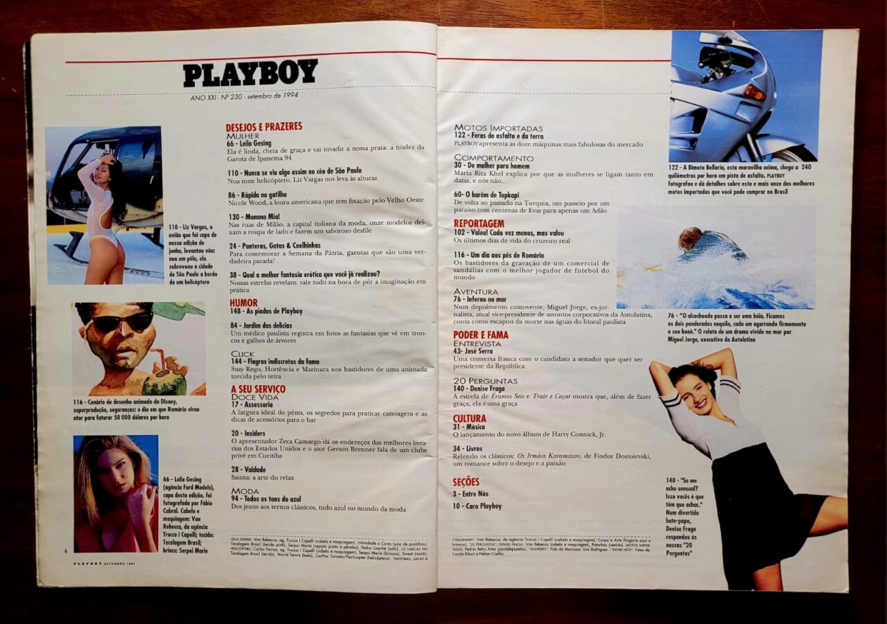 | Casa do Colecionador Playboy Nº 230 - Leila Gesing (Revista com Pôster) Setembro 1994