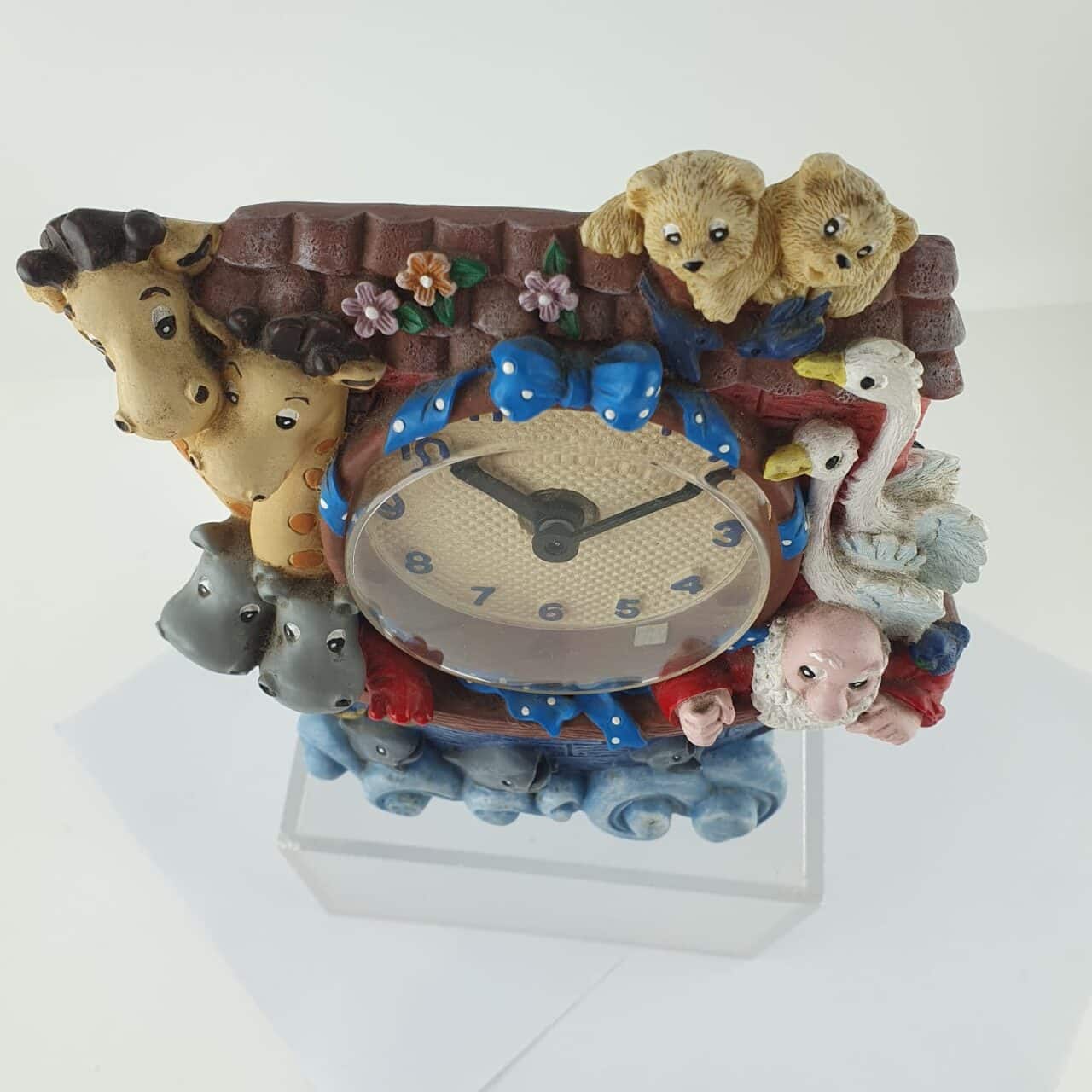 | Casa do Colecionador Relógio de Mesa Arca de Noé Fantasy Clock Collection Mod C722 Vintage