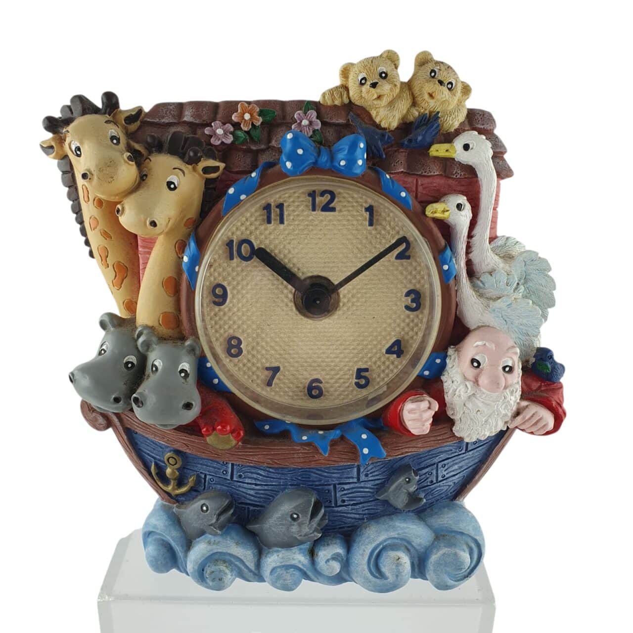 | Casa do Colecionador Relógio de Mesa Arca de Noé Fantasy Clock Collection Mod C722 Vintage