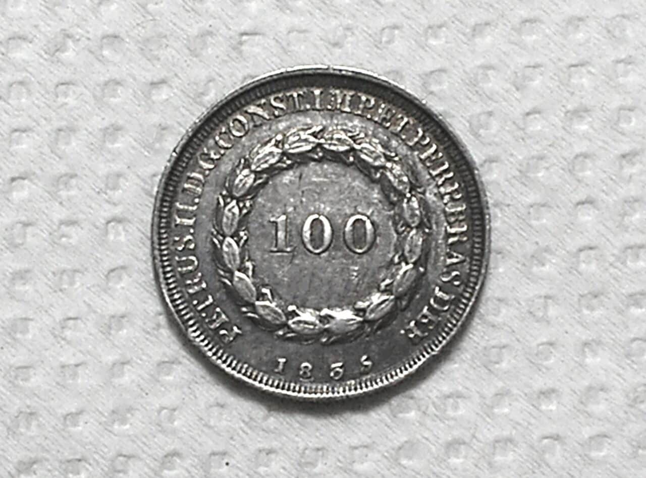 | Casa do Colecionador 100 Réis - 1835 / Série de Cruzados / Sob / Prata / box100m