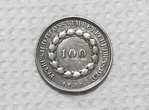 100 Réis - 1837 / Série de Cruzados / Sob / Prata / box100m