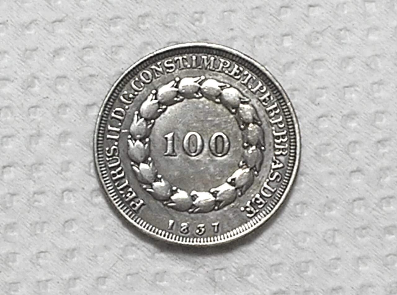 | Casa do Colecionador 100 Réis - 1837 / Série de Cruzados / Sob / Prata / box100m