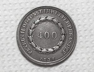 400 Réis - 1834 / Série de Cruzados / Sob / Prata / box100m