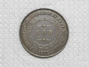 500 Réis - 1852 / Data nº 2 Fino e Comprido - Catalogada pelo Vinícius / Império / Soberba / Prata / Cod.Alb