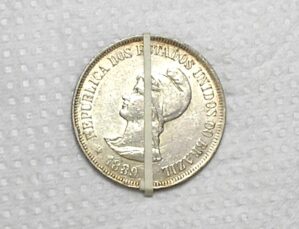 500 Réis - 1889 / Reverso Inclinado - Escassa / República / Soberba / Prata / Cod.Alb