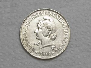 500 Réis - 1908 / República / Mbc / Prata / Cod.Alb