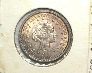 500 Réis - 1913 / Estrelas Soltas / República / Flor de Cunho / Prata / Cod.Alb