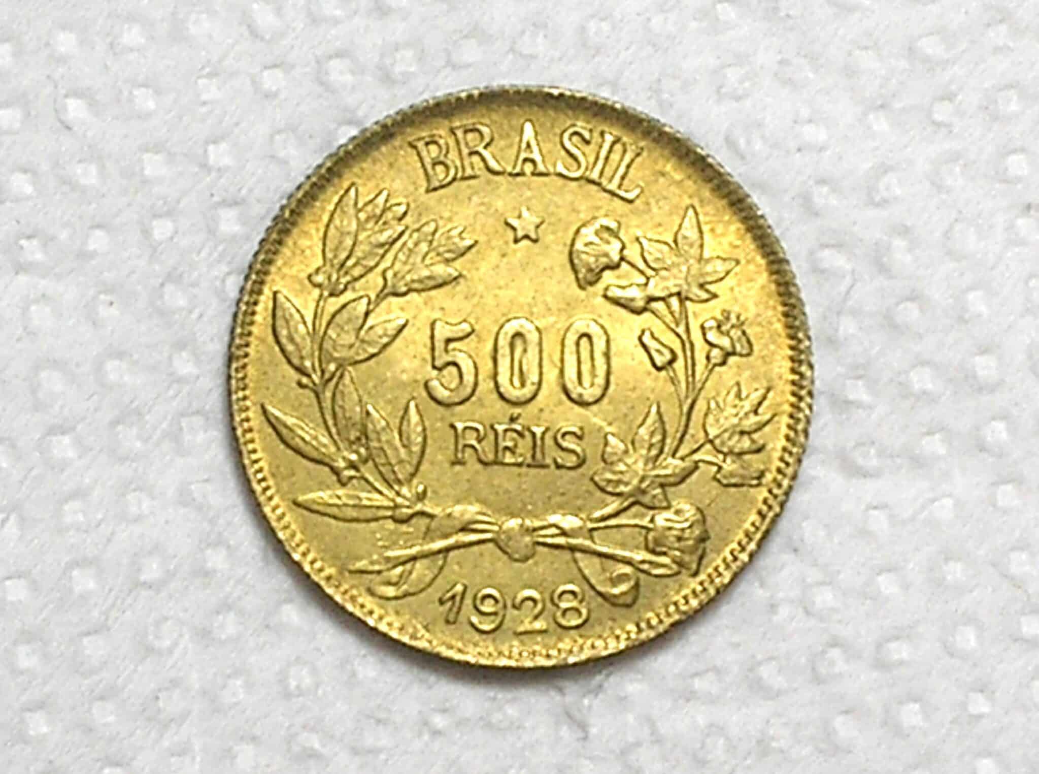 | Casa do Colecionador 500 Réis - 1928 / Com Sigla do Gravador / Flor de Cunho / Cod.Alb