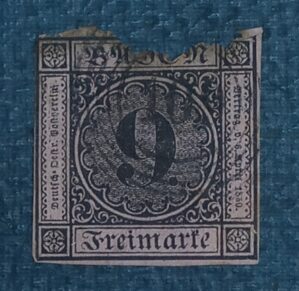 ALEMANHA - BADEN - OLG GERMANY - selo stamp Mi #4b - 9Kr - 1851
