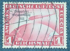 ALEMANHA - DEUTSCHES REICH selo stamp Mi. #456 1m, flugpost POLAR 1931