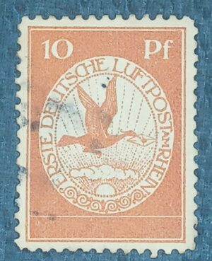 ALEMANHA - DEUTSCHES REICH - selo stamp - MI.c - I PF III, letecké, flugpost 10pf, 1912