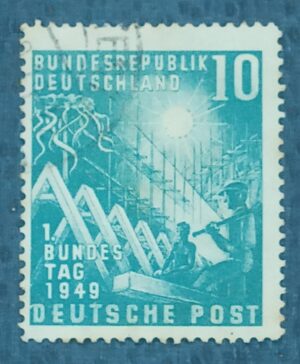 ALEMANHA - REP. FEDERAL FRD - selo stamp Mi. #111 - 10m, 1949