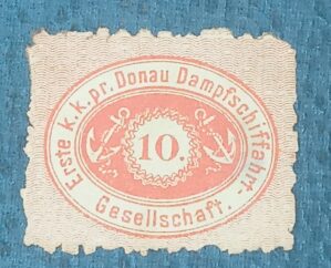 AUSTRIA - CIA DANUBIENNE DE NAVEGATION À VAPOR - selo stamp YVERT #4 - 10kr , 1866-67