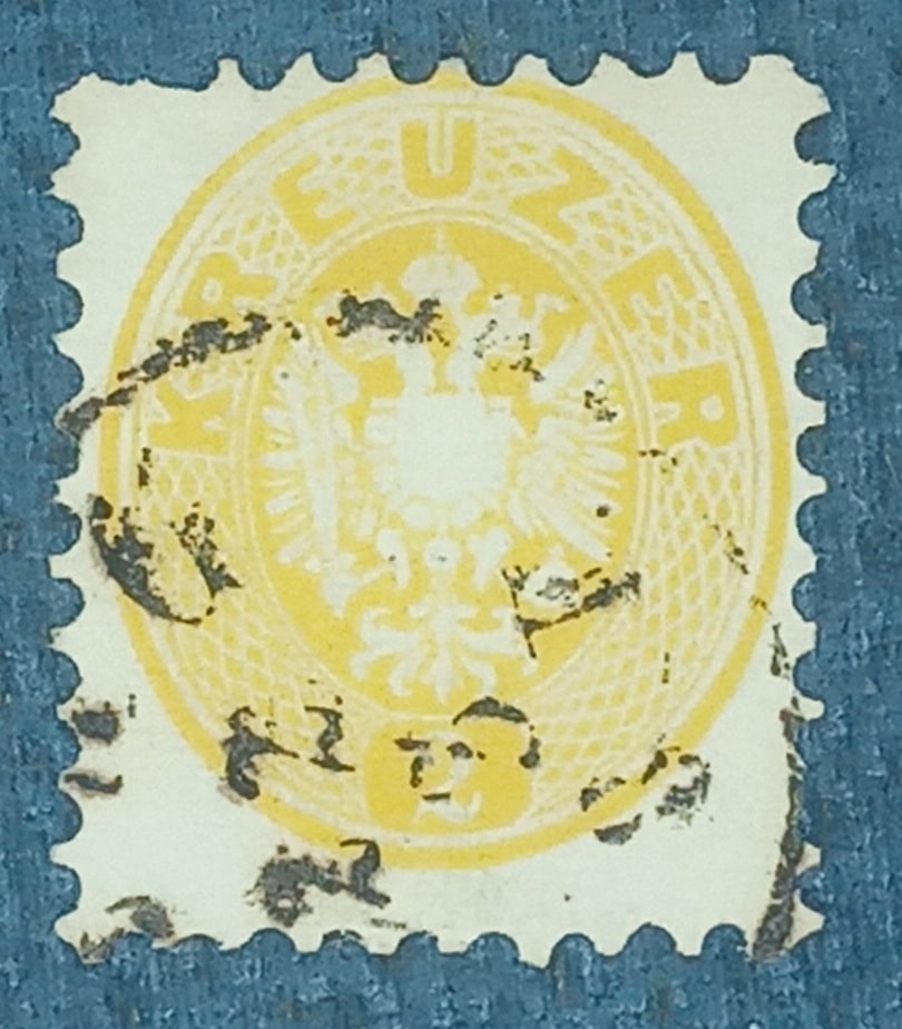 | Casa do Colecionador AUSTRIA - MONARQUIA - selo stamp scott # 22 - 2Kr - 1863-64
