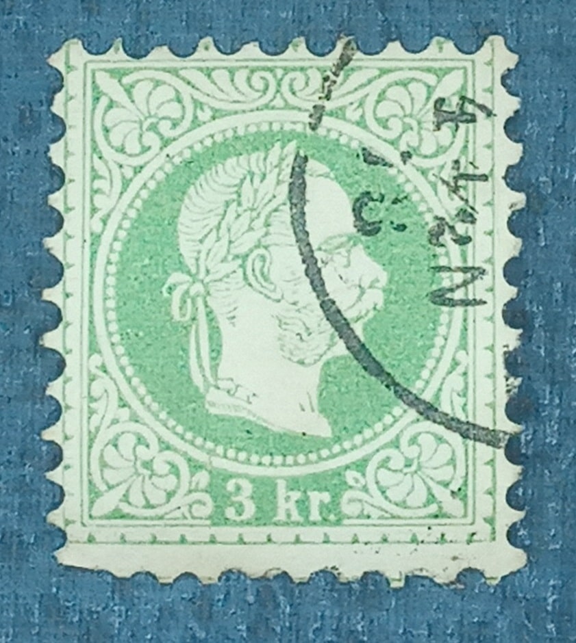 | Casa do Colecionador AUSTRIA - MONARQUIA - selo stamp scott #35a - 3Kr - 1874-80